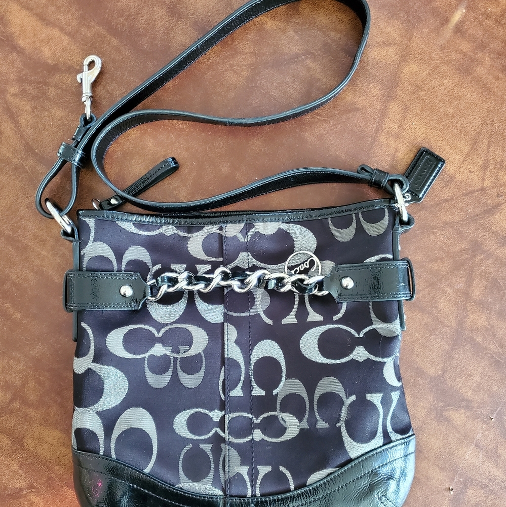 Coach F1276-F19820 optic metallic signature fashion shoulder bag